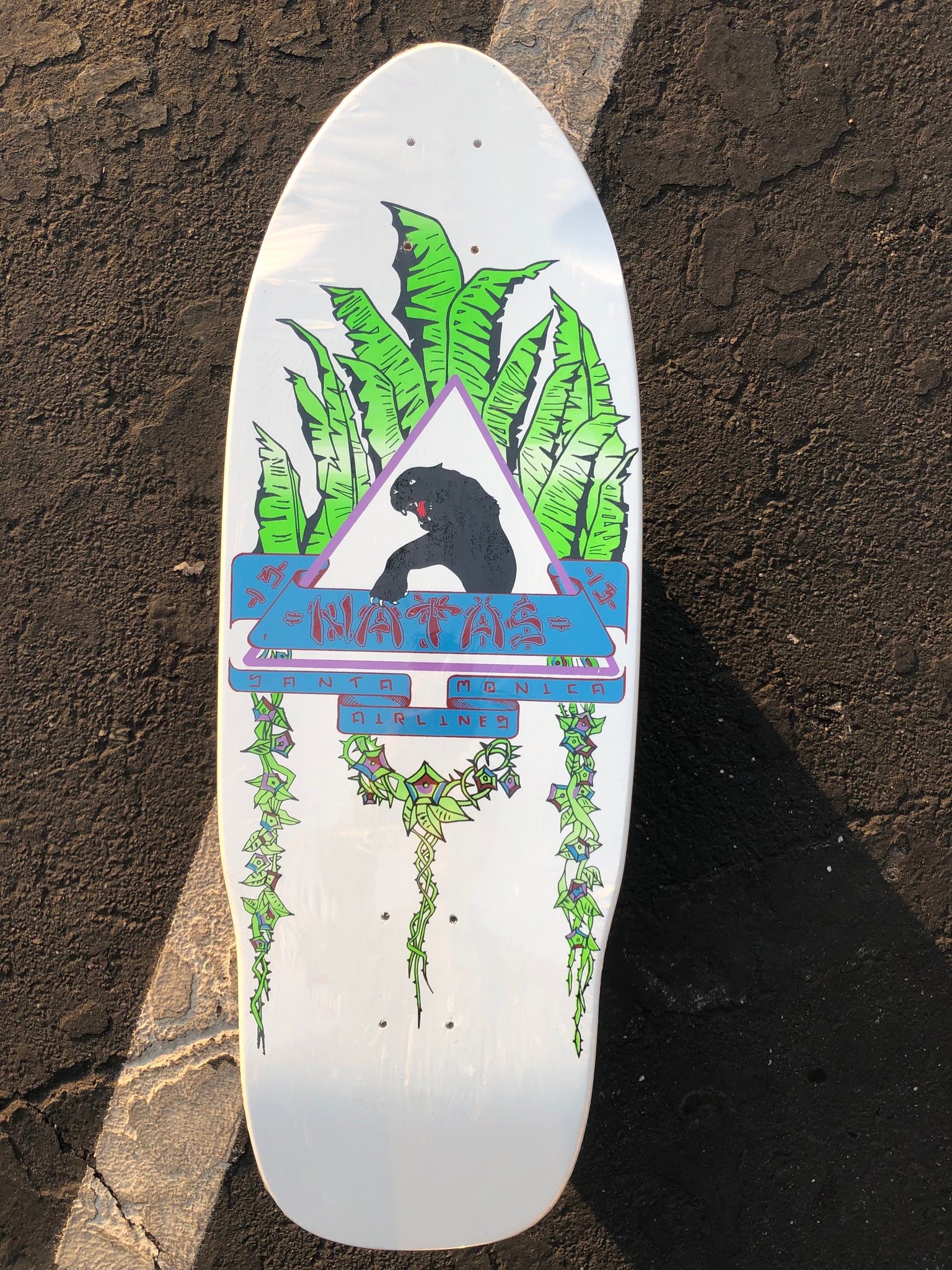 Santa Monica Airlines Skateboards Natas First Leaves Reissue Skateboard Deck 10.0"